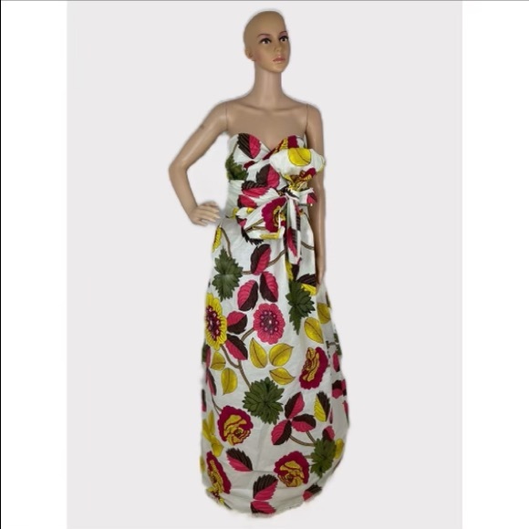 Handmade African print Ankara Handmade Infinity Floral Maxi Dress - Picture 4 of 12